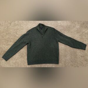 Brooks Brothers Quarter Zip men’s wool sweater.